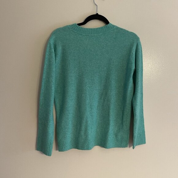 LOFT Women XS Green Soft Knit Wool Blend Crew Neck Pullover Relaxed Sweater NWT - Picture 10 of 10